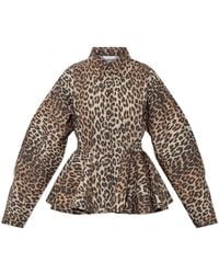Ganni - Shirt With Animal Motif - Lyst