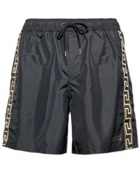 Versace - Swim Shorts With A Characteristic Greek Pattern - Lyst