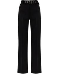 Ganni - Creased Trousers With Belt - Lyst