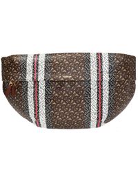 Burberry 'sonny' Patterned Belt Bag - Brown
