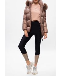 Moncler Leggings With Logo - Black