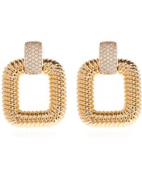 Self-Portrait - Earrings With Shimmering Crystals - Lyst
