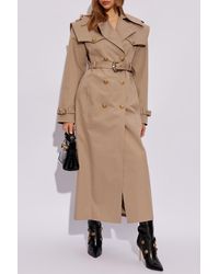 Balmain - Long Double-breasted Trench Coat, - Lyst