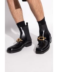 Balmain - Leather Chelsea Boots - Lyst