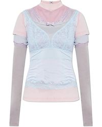 Balenciaga - Top With Stand-Up Collar - Lyst