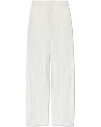 Lemaire - Trousers With A Crinkle Effect - Lyst