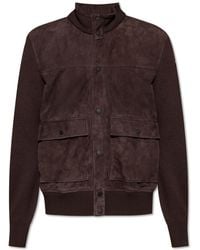 Moncler - Cardigan With A Suede Front - Lyst