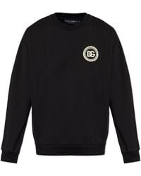 Dolce & Gabbana - Sweatshirt With Logo Patch - Lyst