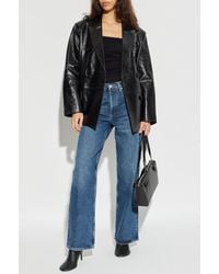 Stand Studio - "Alondra" Leather Blazer - Lyst