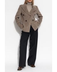 Tory Burch - Short Double-Breasted Coat - Lyst