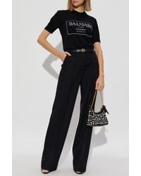 Balmain - Woolen Creased Trousers - Lyst