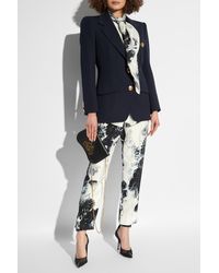Alexander McQueen - Trousers With Floral Motif - Lyst