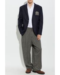 DSquared² - Wool Blazer With Embroidered Logo - Lyst