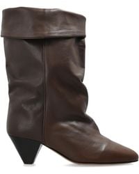 Isabel Marant - Leather Heeled Ankle Boots "Dalby" - Lyst
