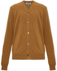 COMME DES GARÇONS PLAY - Wool Cardigan With Logo Patch - Lyst