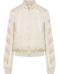 Off-White c/o Virgil Abloh - Satin Jacket With Lace Inserts - Lyst