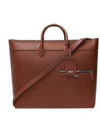 Burberry Leather Holdall - Brown