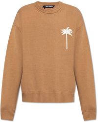 Palm Angels - Sweater With Palm Pattern - Lyst