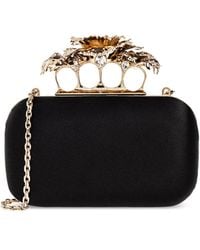 McQueen - Carnation Knuckle Clutch - Lyst