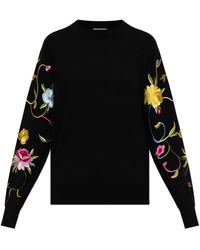 KENZO - Wool Sweater With Floral Motif - Lyst