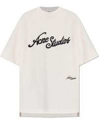 Acne Studios - T-Shirt With Embroidered Logo - Lyst