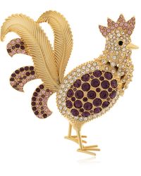 Dolce & Gabbana - Brooch With Shimmering Crystals - Lyst