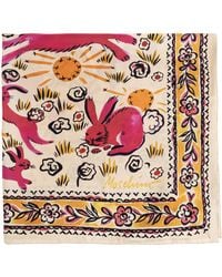 Moschino - Silk Scarf With Print - Lyst