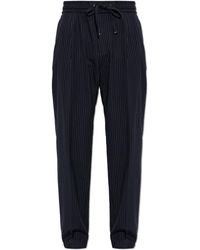 Dolce & Gabbana - Wool Trousers With A Pinstripe Pattern - Lyst