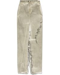 Rick Owens - Denim Skirt With Slit - Lyst