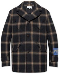 Maison Margiela - Short Coat With Check Pattern - Lyst