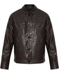 AllSaints - 'Nates' Leather Jacket - Lyst