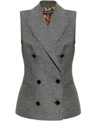 Dolce & Gabbana - Double-Breasted Waistcoat Made Of Combined Materials - Lyst