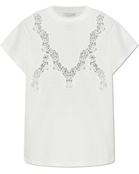 Stella McCartney - T-Shirt With Decorative Knit - Lyst