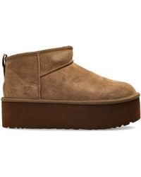 UGG - Snow Boots On A Platform 'Classic Ultra Mini Platform' - Lyst