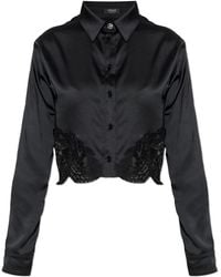 Versace - Shirt With Lace Inserts - Lyst