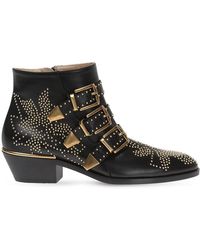 Chloé - Leather Ankle Boots 'Susanna' - Lyst