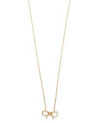Ferragamo - Necklace With A Pendant Featuring Sparkling Crystals - Lyst