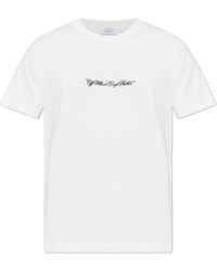 Off-White c/o Virgil Abloh - T-Shirt With Embroidered Logo - Lyst