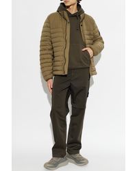 Stone Island - Quilted Jacket With Logo Patch - Lyst