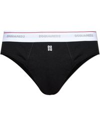 DSquared² - Ribbed Briefs With Logo - Lyst