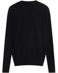Balmain - Sweater With Shoulder Fastening - Lyst