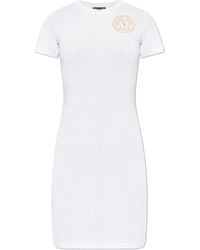 Versace Jeans Couture - Dress With Printed Logo - Lyst