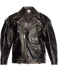 Halfboy - Leather Biker Jacket, - Lyst