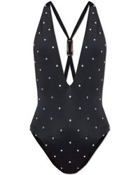 Versace - One-Piece Swimsuit With Shimmering Appliqués - Lyst