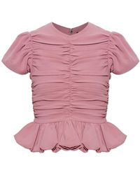 ROTATE BIRGER CHRISTENSEN - Draped Top - Lyst