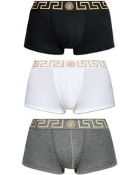 Versace - Three-Pack Of Boxers With Logo - Lyst