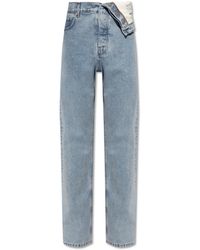 Y. Project - Jeans With Asymmetrical Trim, - Lyst
