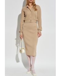 Alessandra Rich - Cardigan With Decorative Knit - Lyst