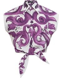 Dolce & Gabbana - Top With 'Majolica' Print - Lyst