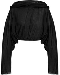 Rick Owens - Top 'Cropped Hooded Tunic' - Lyst
